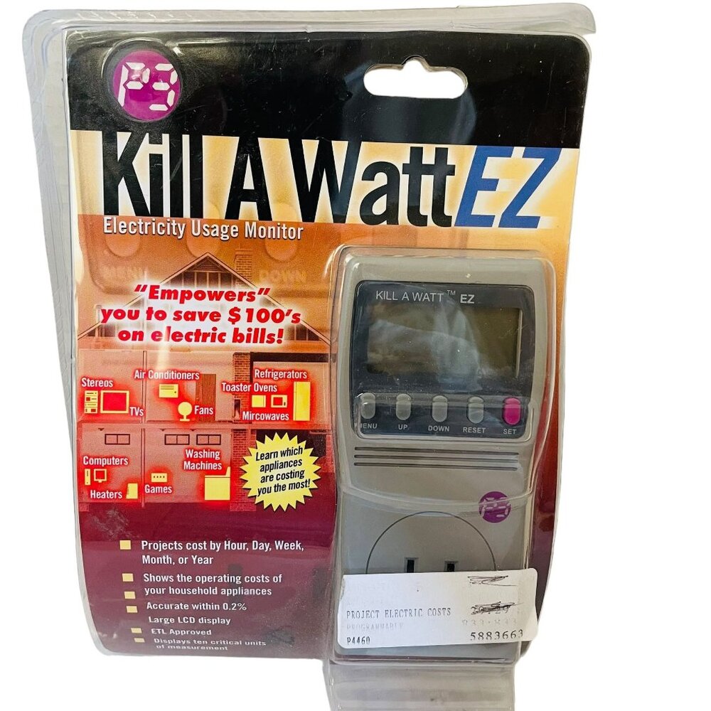 Kill A Watt EZ Electricity Usage Monitor 5 1/3‎ x 6"